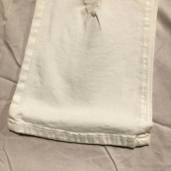 Guess High Rise Flare Distressed Jeans Size 32 White - Picture 12 of 16